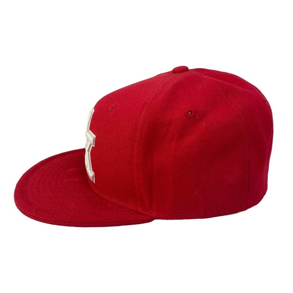 Pit Bull Texas TX Baseball Cap Red White Fitted Flat Bill Embroidered Hat Large - Picture 2 of 10